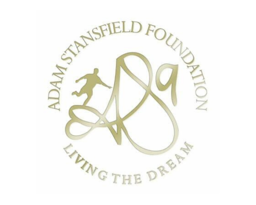 Adam Stansfield Foundation logo: gold metallic-style text