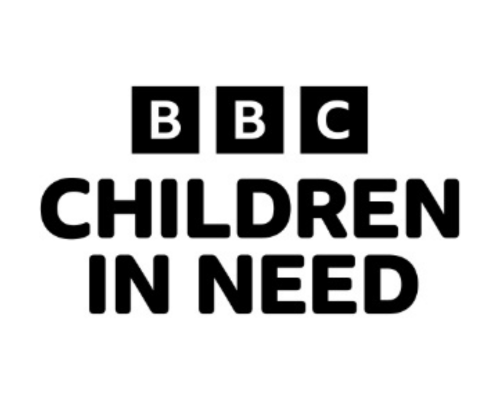 BBC Children in Need logo: bold, black text with BBC logo above