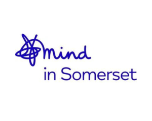 Logo: blue "Mind" logo, featuring a hand-drawn scribble. Full logo also contains "in Somerset" text.